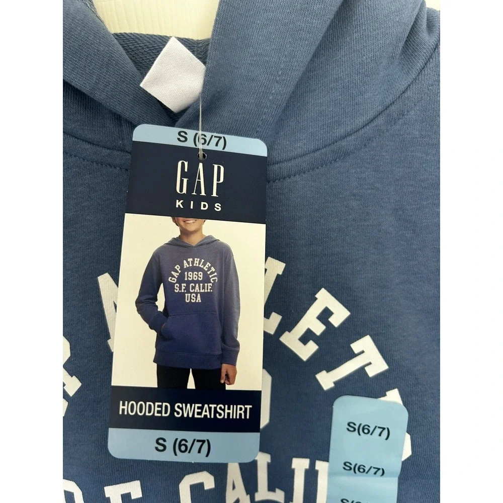 Gap Kids Hooded Sweatshirt Hoodie Unisex Girls Boys Small 6/7 Dutch Blue BxOO‎